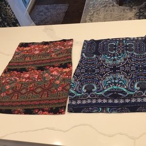 Bundle of 2 Patterned Stretch Mini Skirt